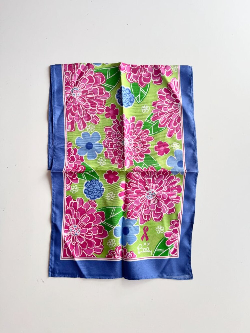 NWOT FORD x LILLY PULITZER Floral Print Silk Twill 55" x 12" Rectangle Scarf